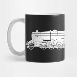 LMS Stanier 8F 2-8-0 line drawing Mug